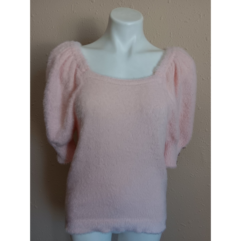 Love Scarlett Pink Short Sleeve Sweater